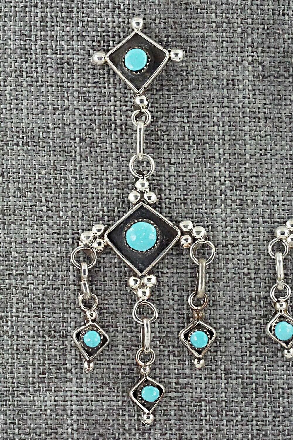 Turquoise & Sterling Silver Earrings - Verdie Booqua