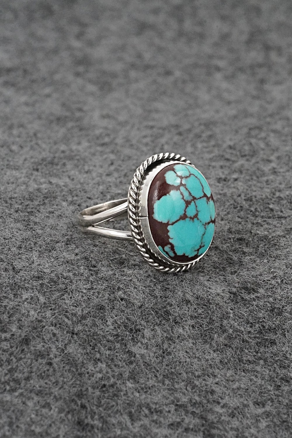 Turquoise & Sterling Silver Ring - Eugene Gruber - Size 7