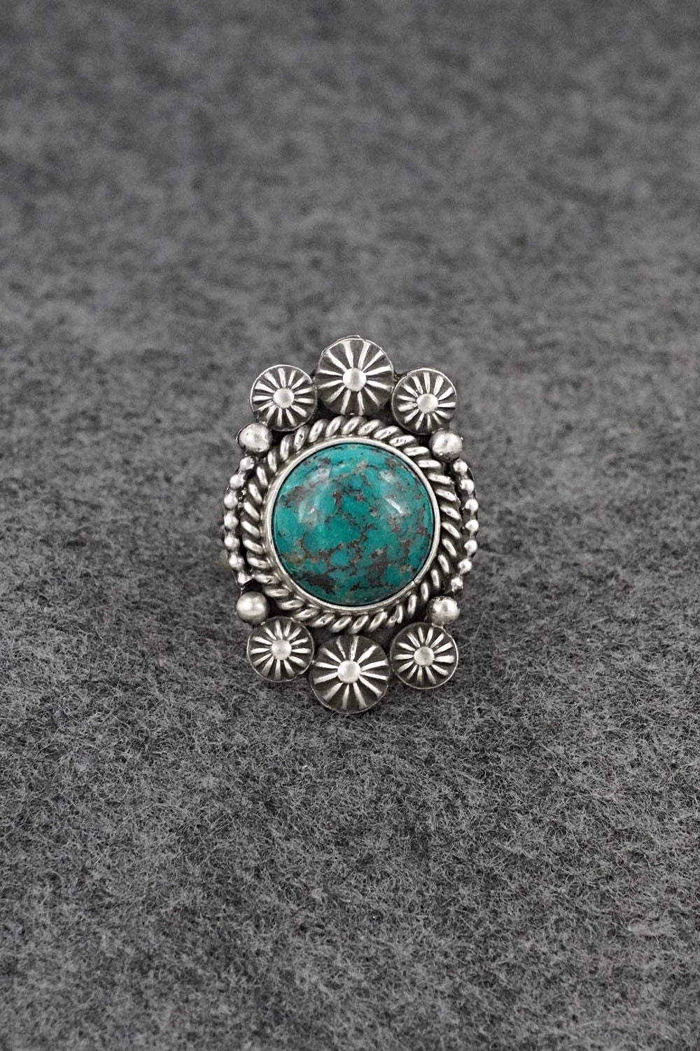 Turquoise & Sterling Silver Ring - Michael Calladitto - Size 7