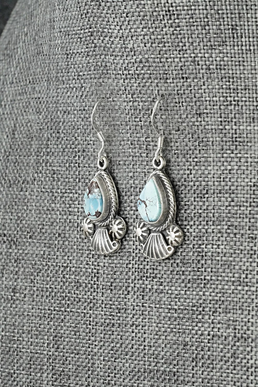Turquoise & Sterling Silver Earrings - Verley Betone