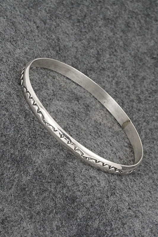 Sterling Silver Bangle Bracelet - Elaine Tahe