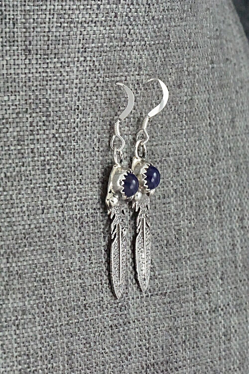 Lapis & Sterling Silver Earrings - Louise Yazzie