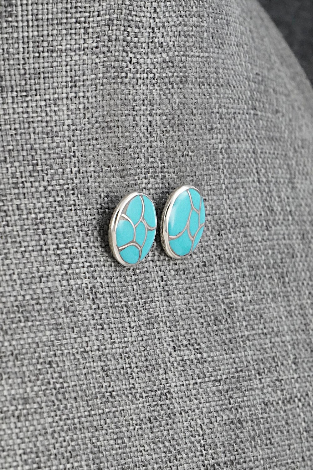 Turquoise & Sterling Silver Earrings - Orena Leekya