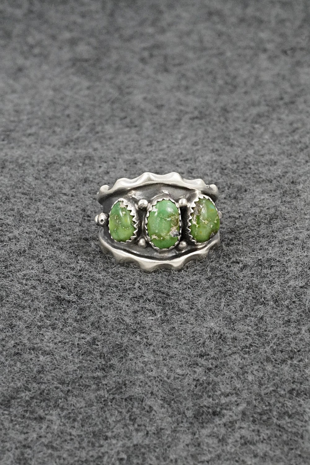 Turquoise & Sterling Silver Ring - Genevieve Francisco - Size 10