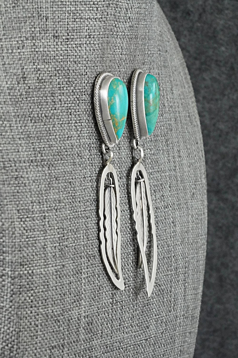 Turquoise & Sterling Silver Earrings - Darrin Livingston