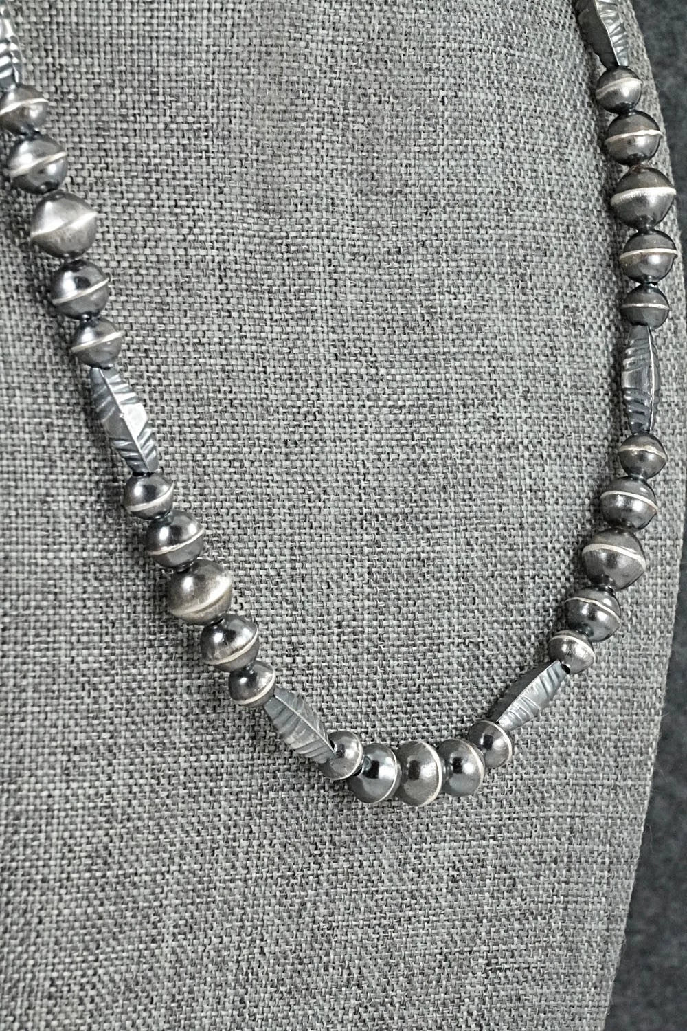Sterling Silver Navajo Pearl Necklace 19" - Vintage