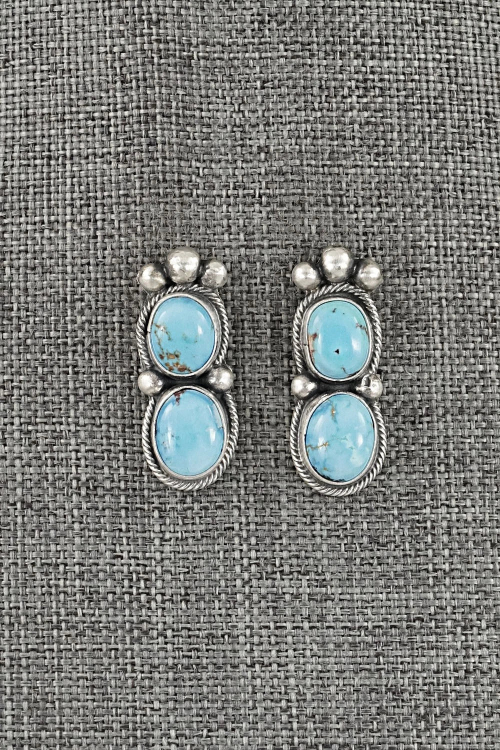 Turquoise & Sterling Silver Squash Blossom Set - Darrin Livingston