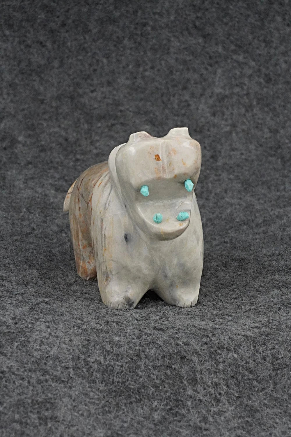 Hippo Zuni Fetish Carving - Enrike Leekya