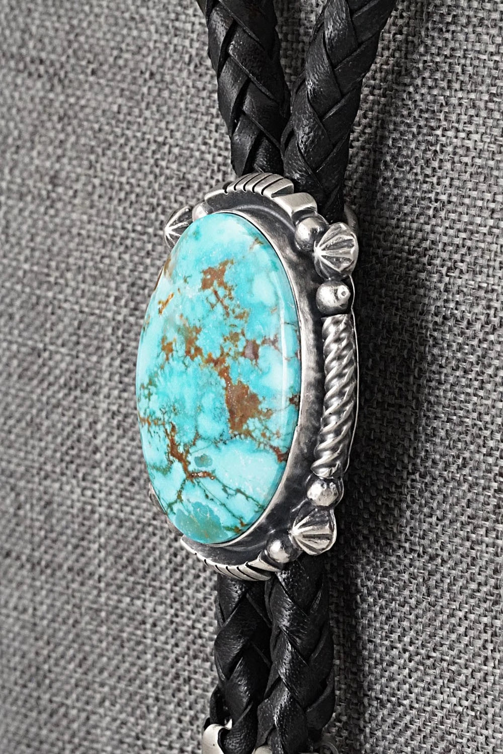 Turquoise & Sterling Silver Bolo Tie - Bob Becenti