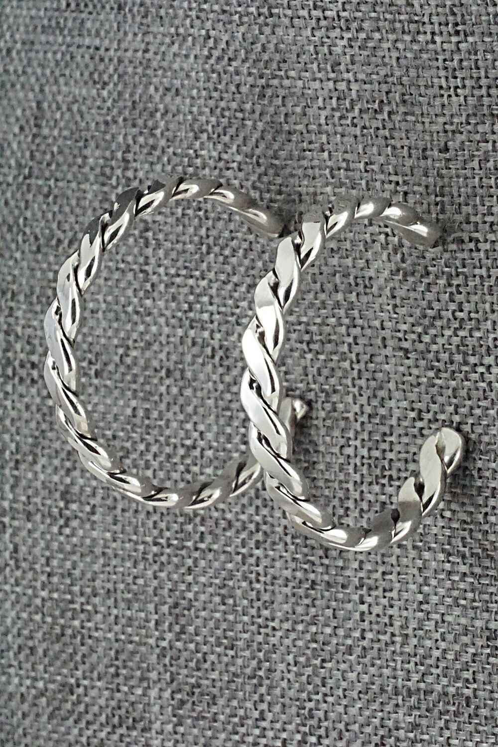 Sterling Silver Hoop Earrings - Elaine Tahe