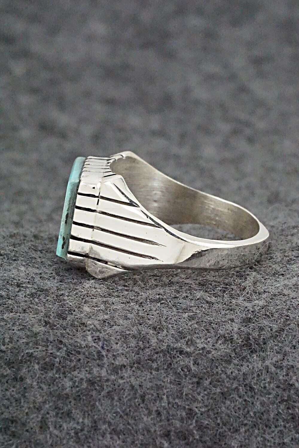 Turquoise & Sterling Silver Ring - Trevor Jack - Size 12.25
