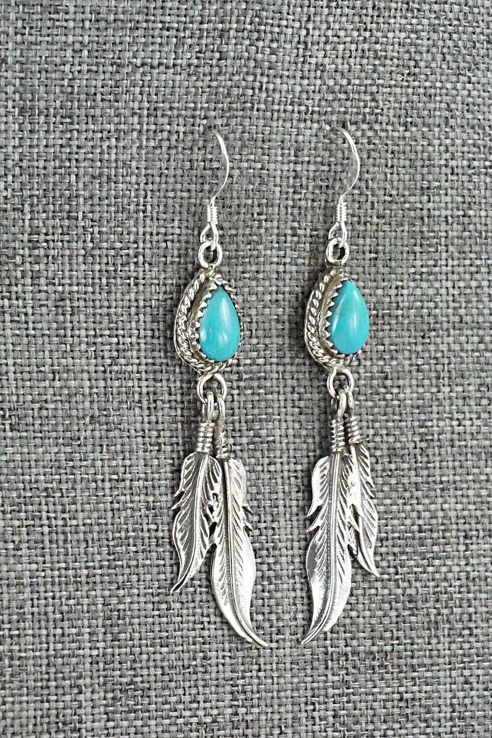 Turquoise & Sterling Silver Earrings - Genevieve Francisco