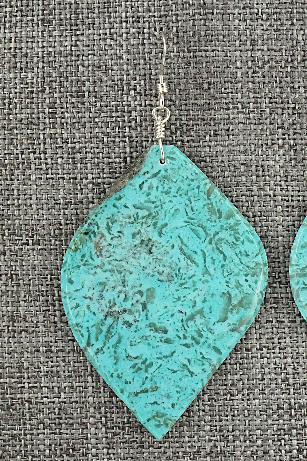 Turquoise & Sterling Silver Earrings - Lupe Lovato