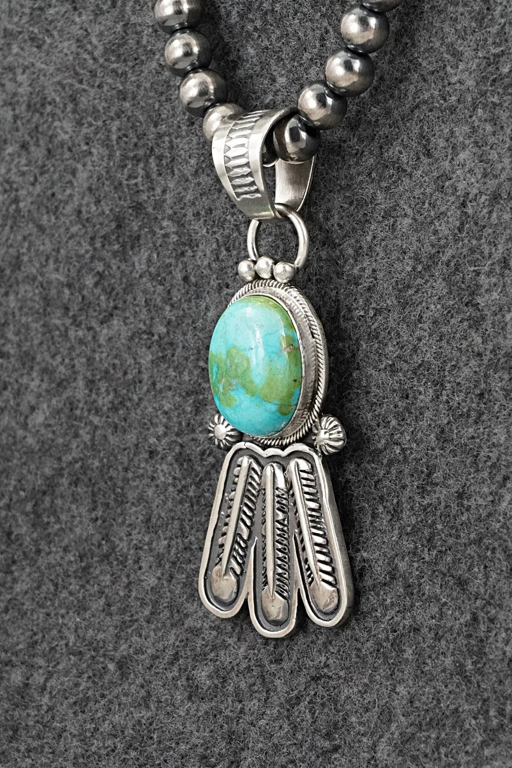 Turquoise & Sterling Silver Necklace - Verley Betone