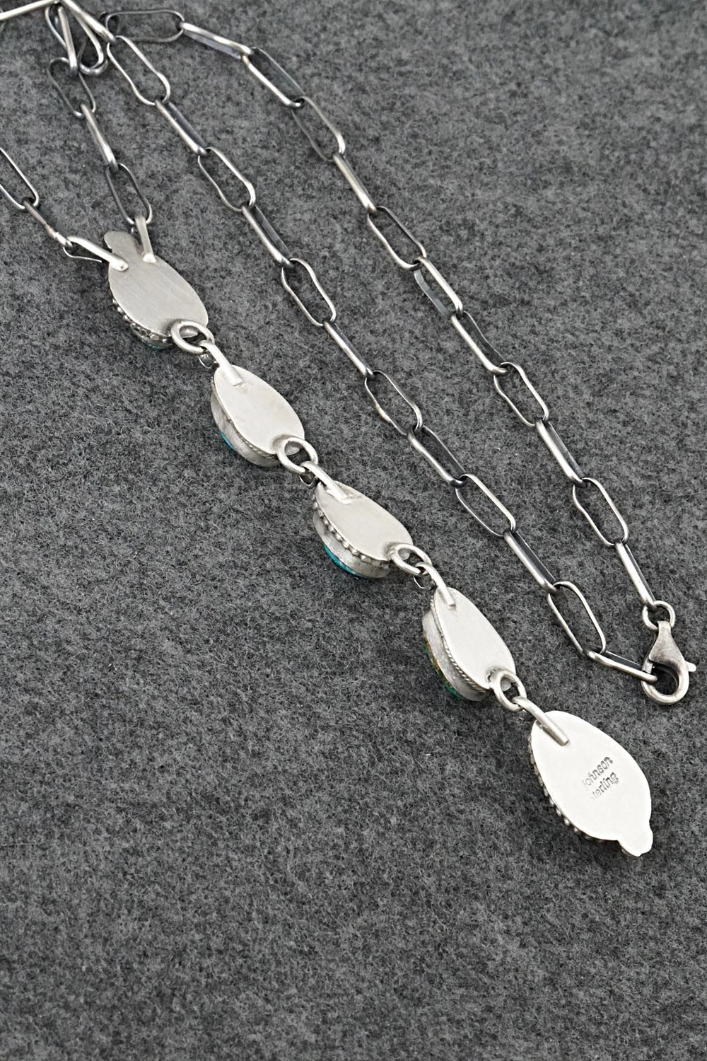 Turquoise & Sterling Silver Necklace - Bobby Johnson