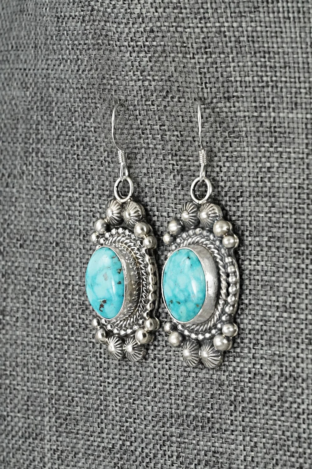 Turquoise & Sterling Silver Squash Blossom Set - Tom Lewis