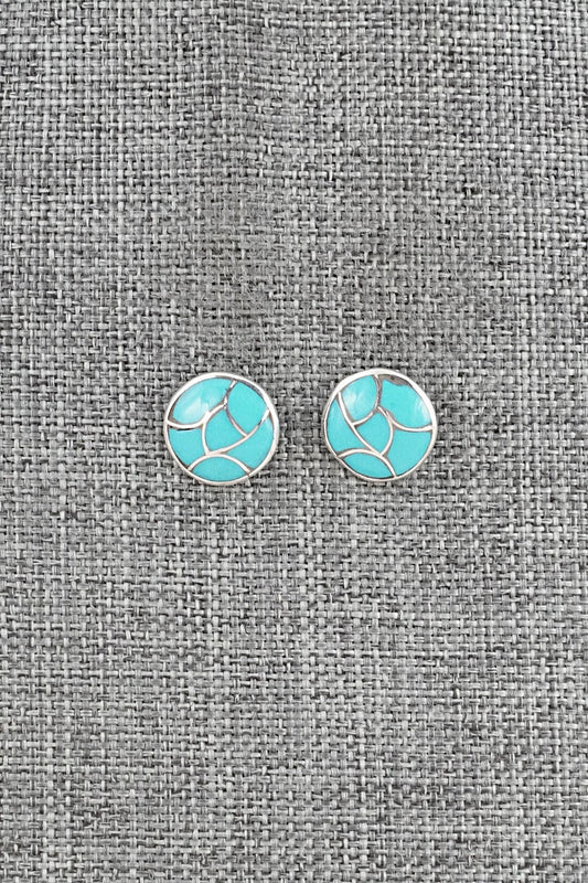 Turquoise & Sterling Silver Earrings - Orena Leekya
