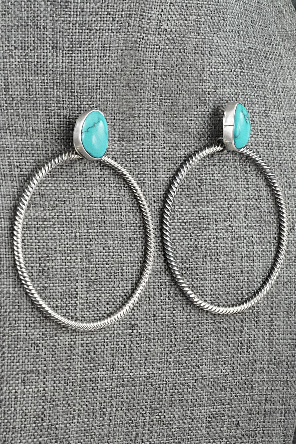 Turquoise & Sterling Silver Earrings - Verley Betone
