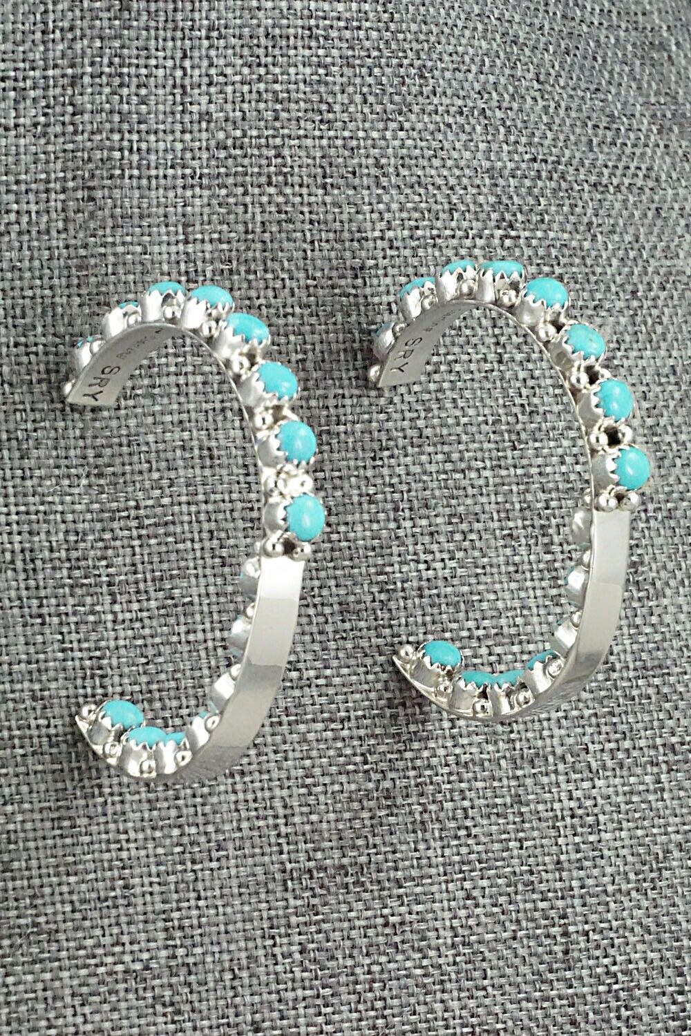 Turquoise and Sterling Silver Earrings - Gaynell Parker