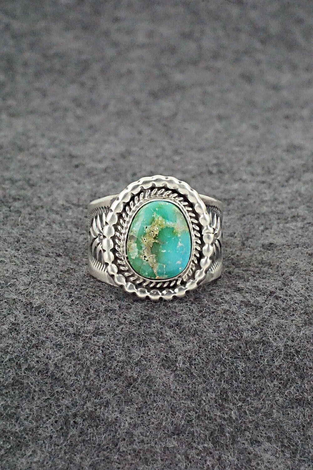 Turquoise & Sterling Silver Ring - Samuel Yellowhair - Size 7.5