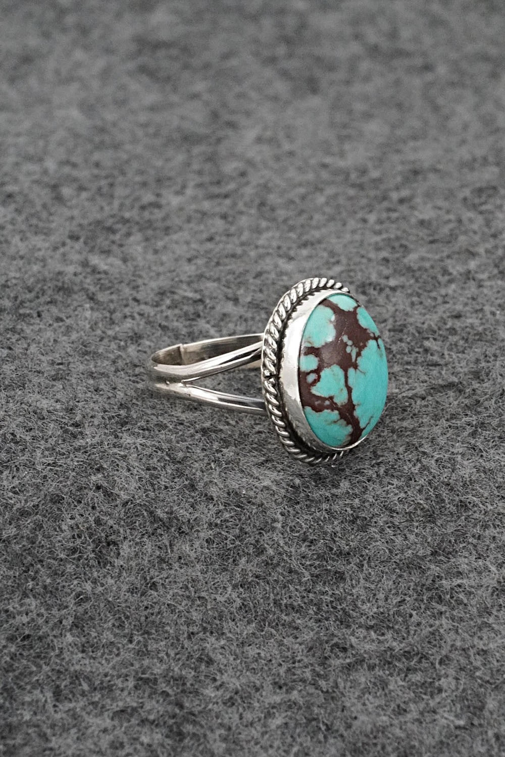 Turquoise & Sterling Silver Ring - Eugene Gruber - Size 7