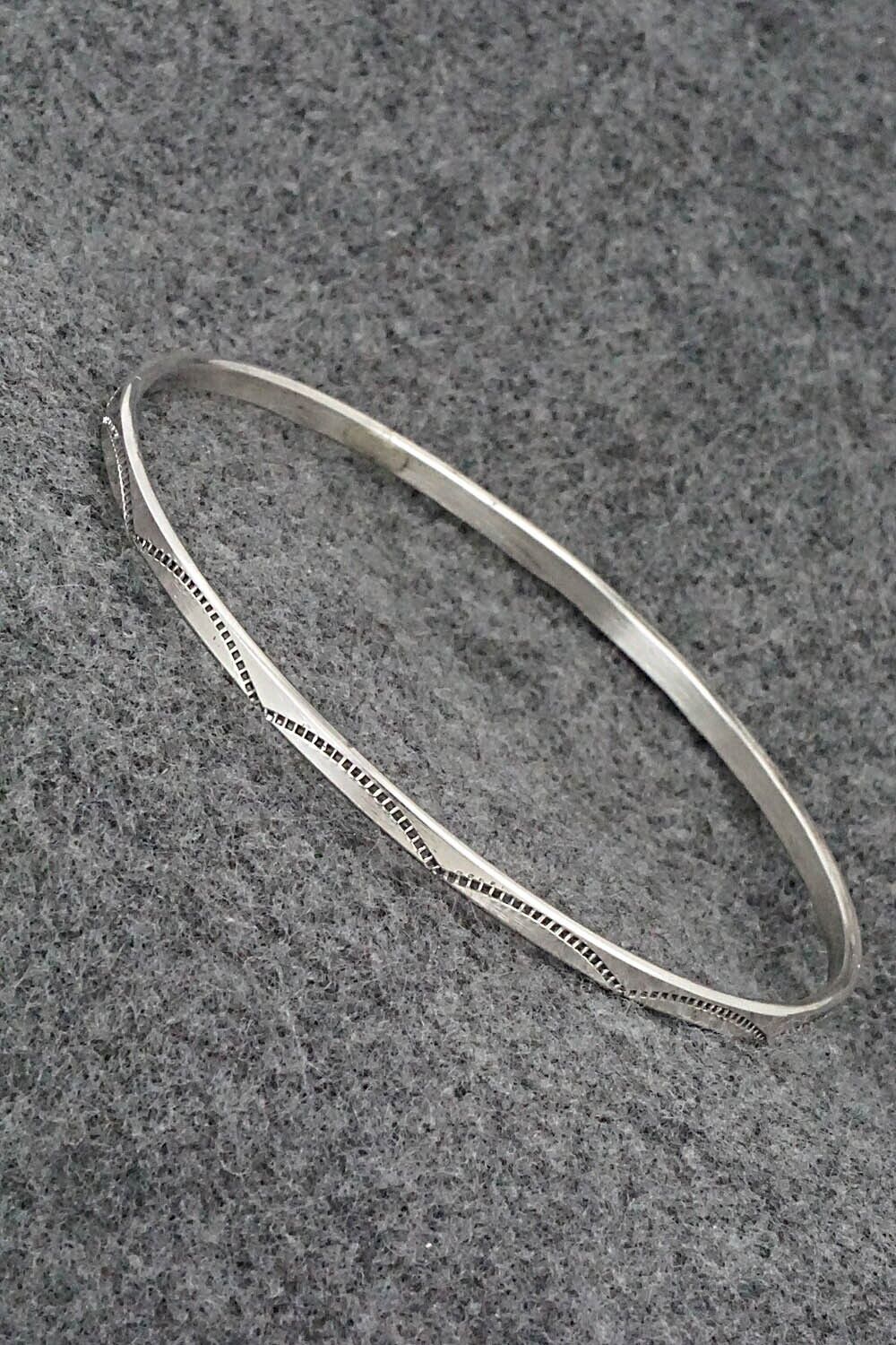 Sterling Silver Bangle Bracelet - Elaine Tahe
