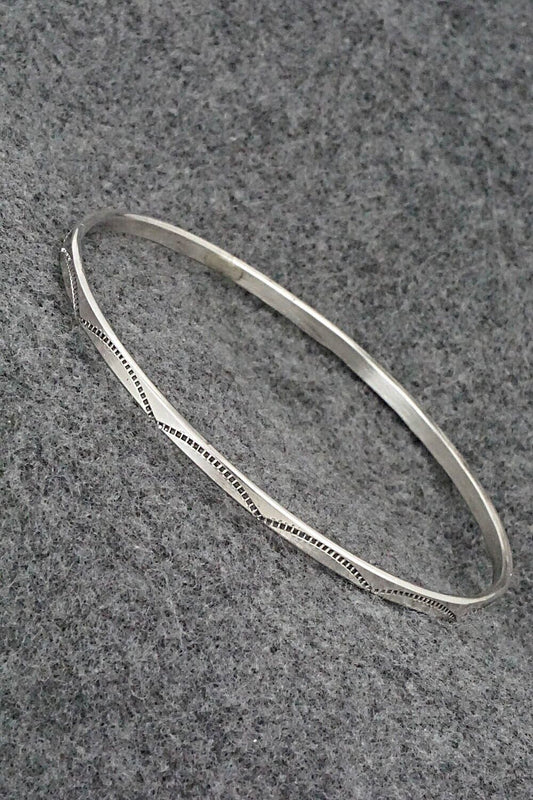 Sterling Silver Bangle Bracelet - Elaine Tahe