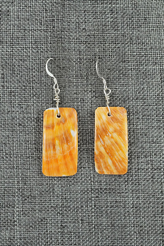 Spiny Oyster & Sterling Silver Earrings - Louise Joe