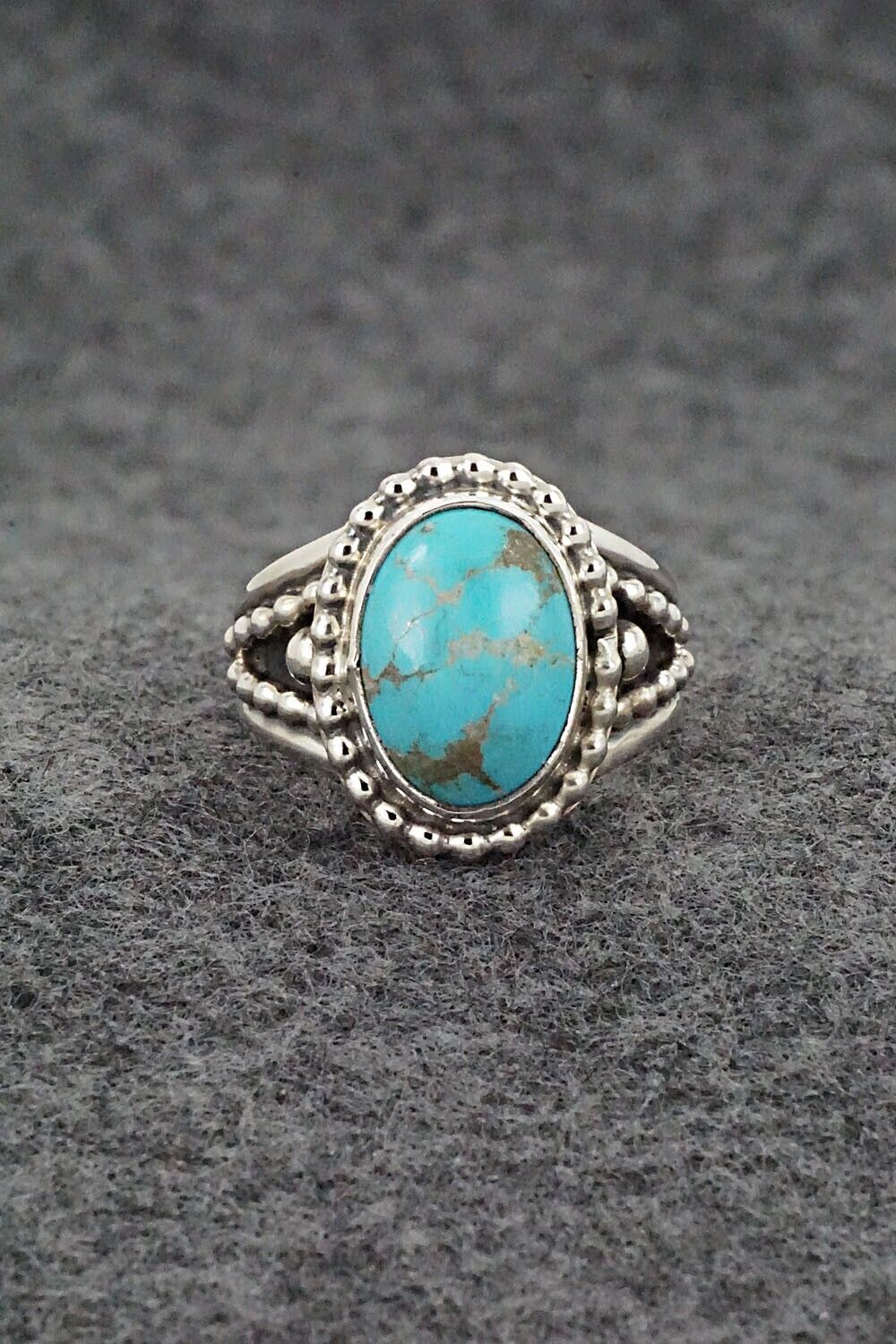 Turquoise & Sterling Silver Ring - Thomas Yazzie - Size 7