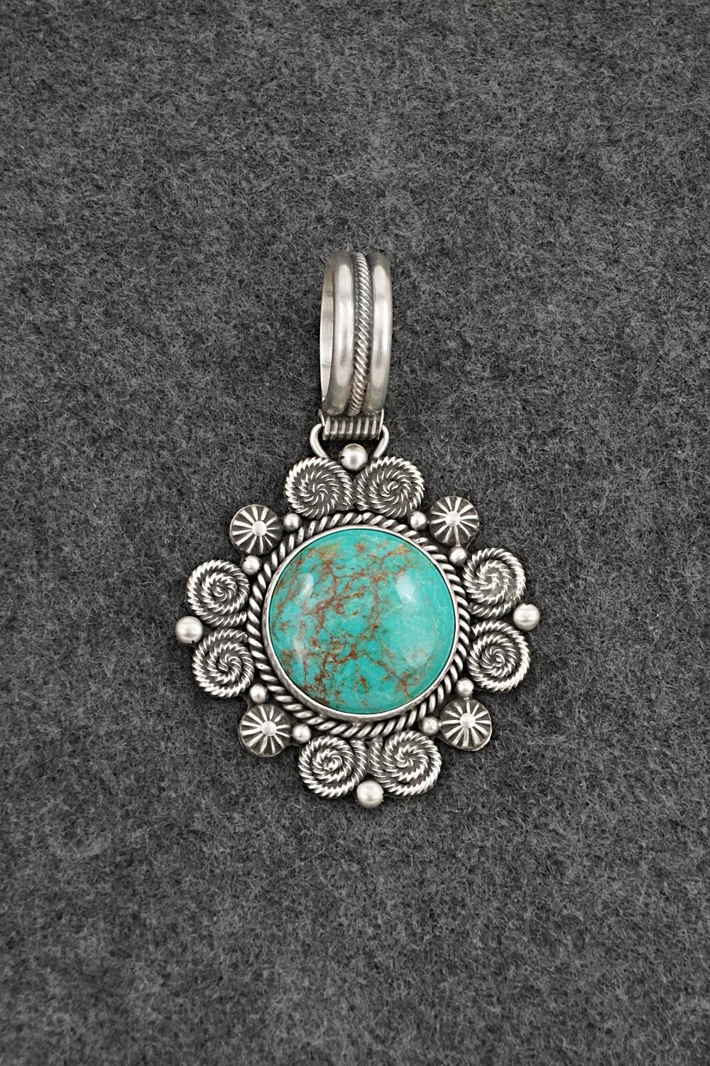Turquoise & Sterling Silver Pendant - Michael Calladitto