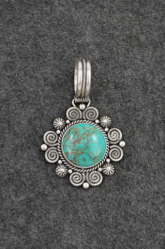 Turquoise & Sterling Silver Pendant - Michael Calladitto