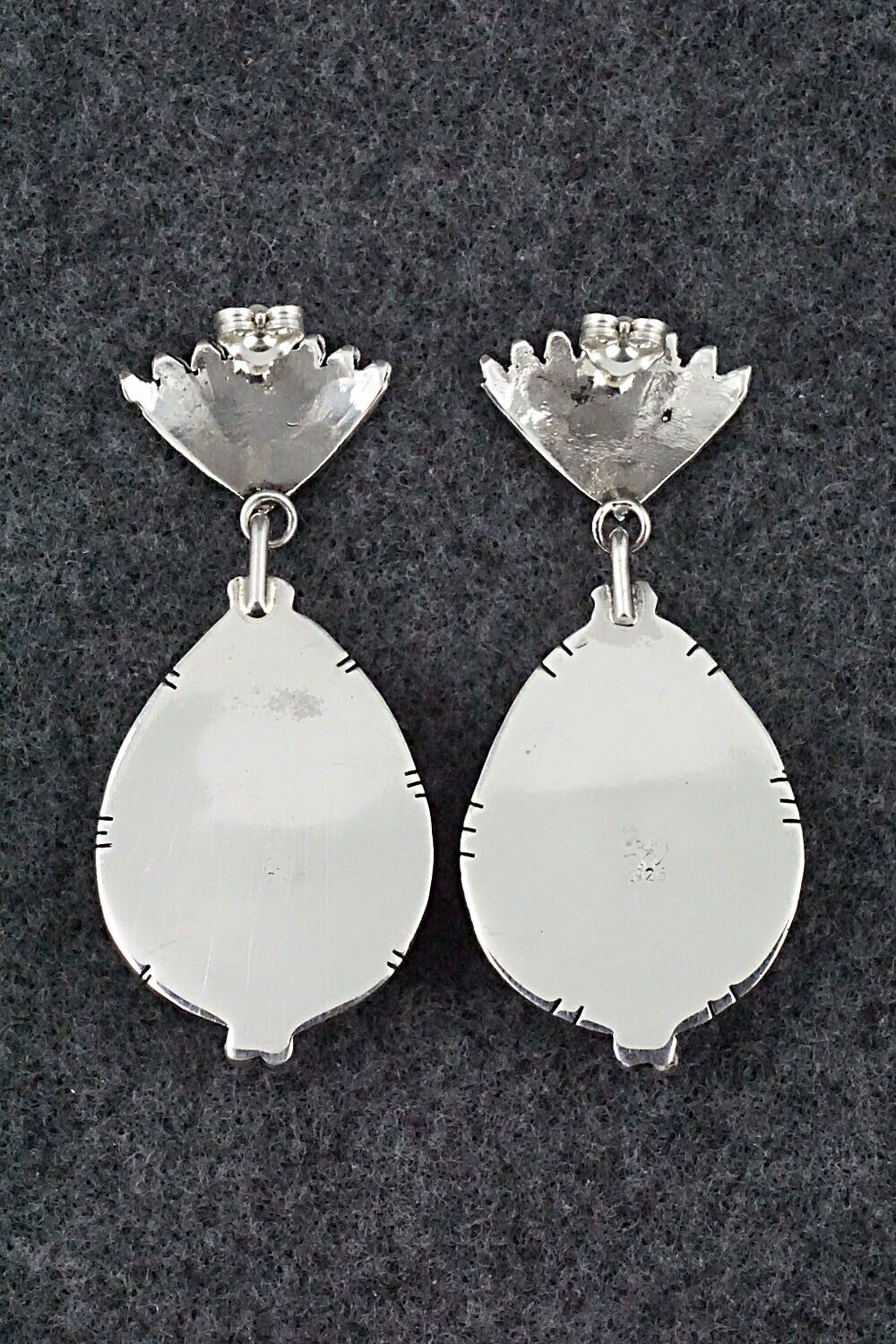 White Buffalo & Sterling Silver Earrings - Annie Spencer