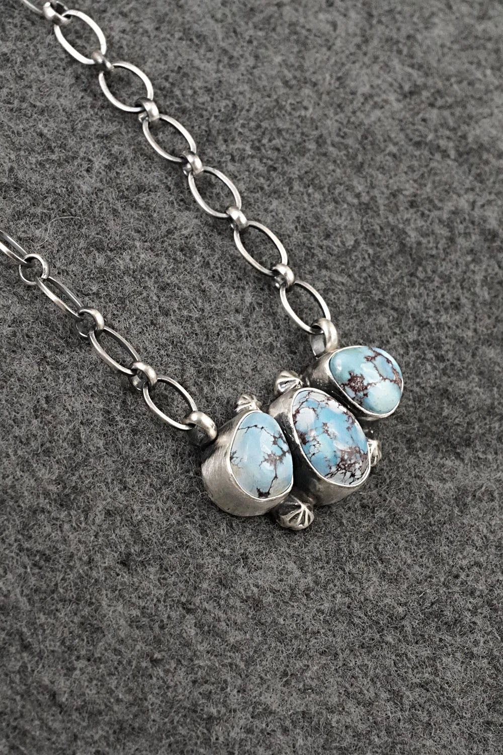 Turquoise & Sterling Silver Necklace - Darrin Livingston