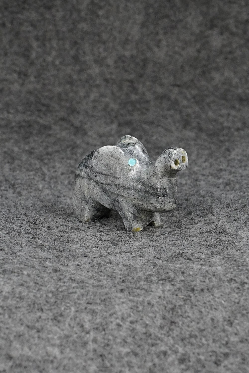 Elephant Zuni Fetish Carving - Calvert Bowannie