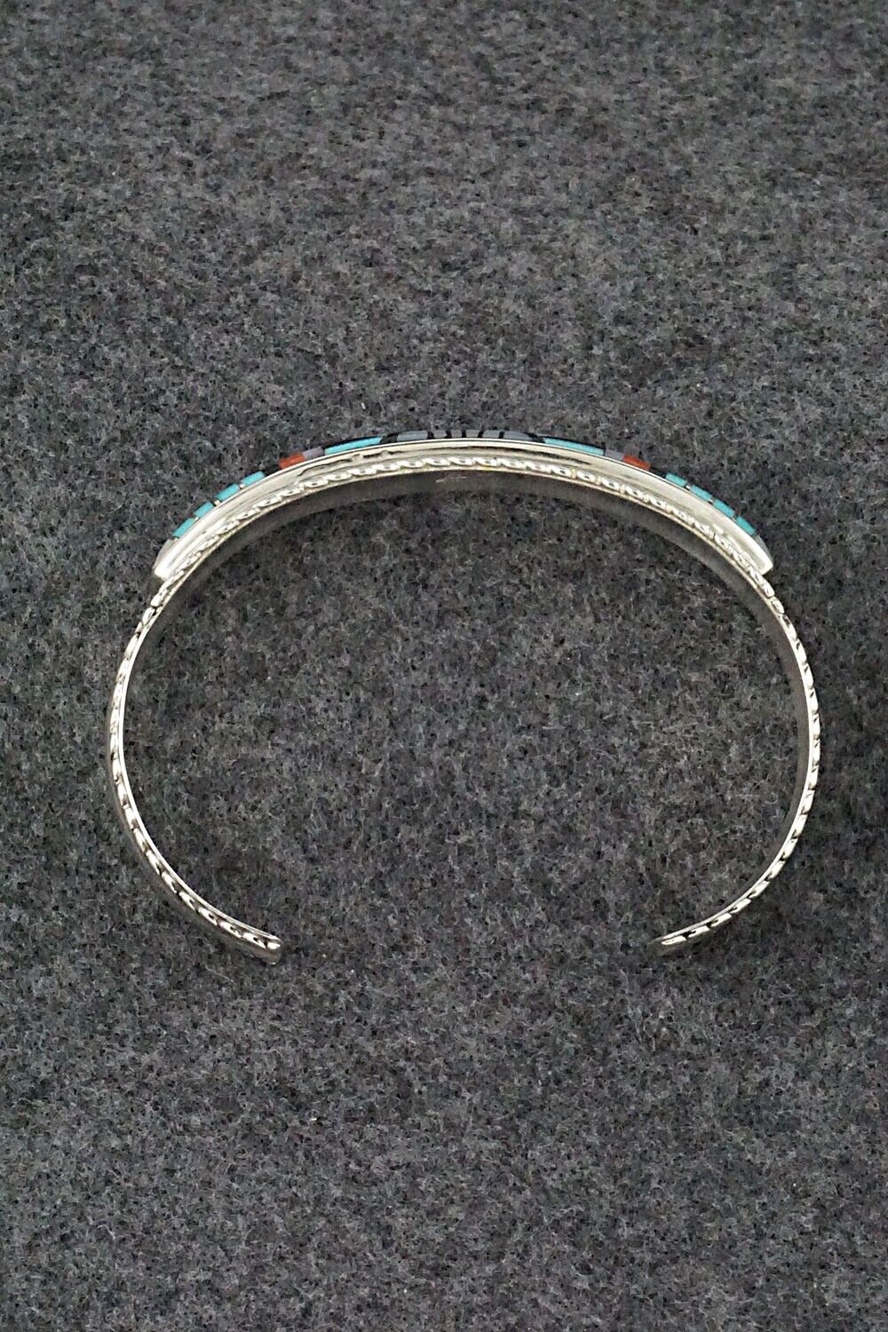 Multi Stone & Sterling Silver Inlay Bracelet - Rebecca Sheyka