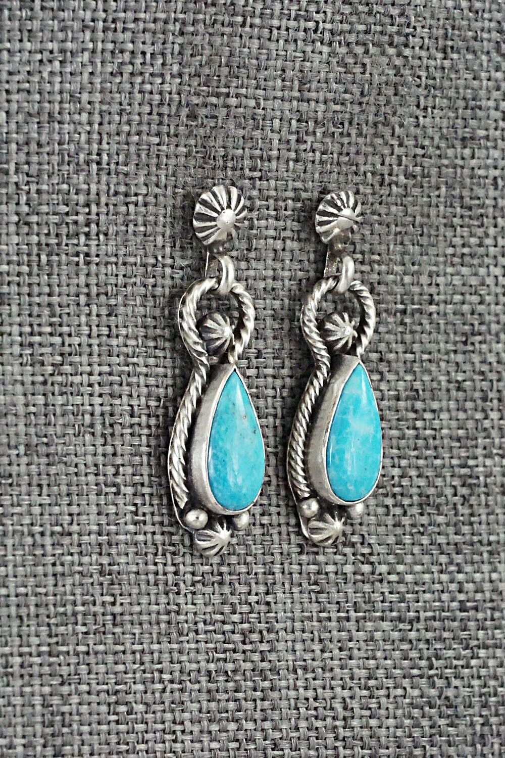 Turquoise & Sterling Silver Earrings - Verley Betone