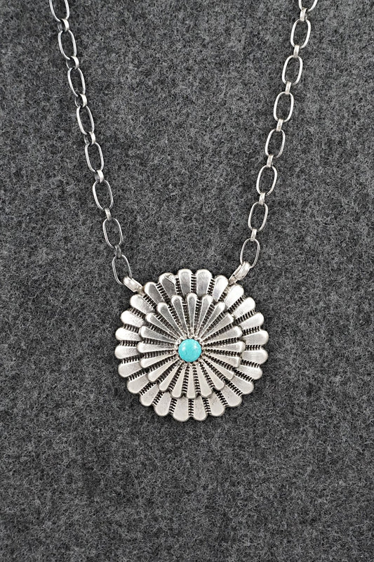 Turquoise & Sterling Silver Necklace - Sheldon Mariano