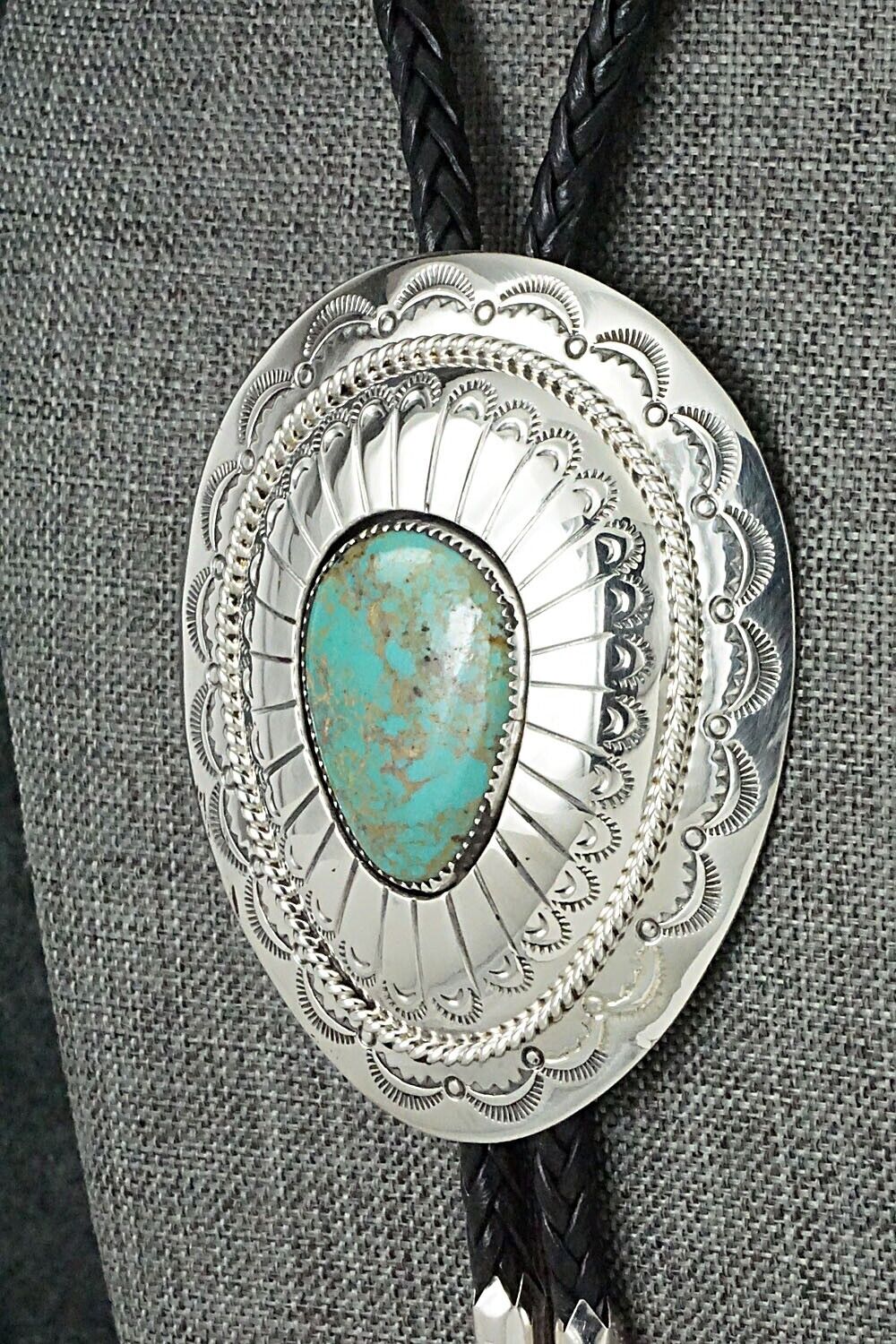 Turquoise & Sterling Silver Bolo Tie - Wilbert Muskett Sr.