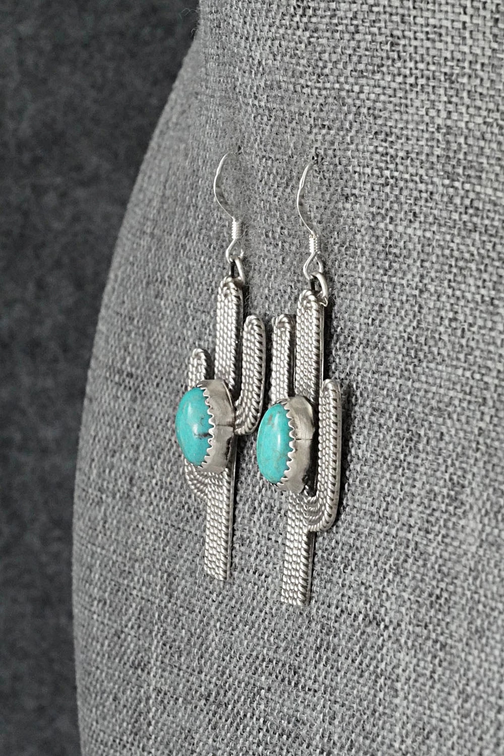 Turquoise & Sterling Silver Earrings - Annette Chiquito