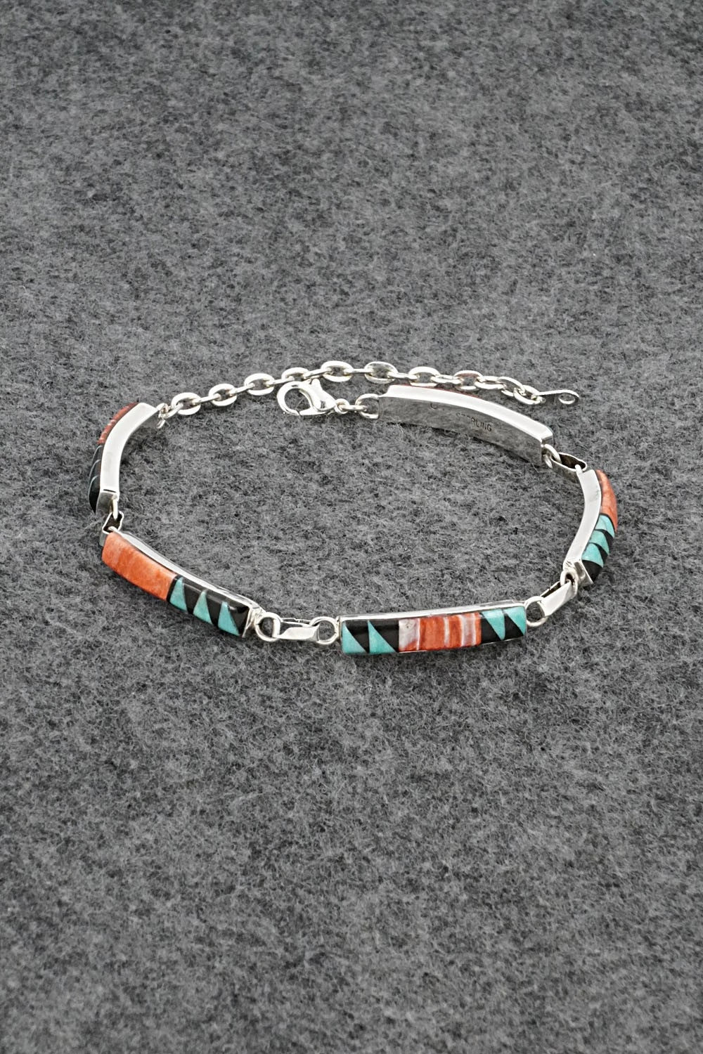 Multi-Stone & Sterling Silver Link Bracelet - Priscella Smith