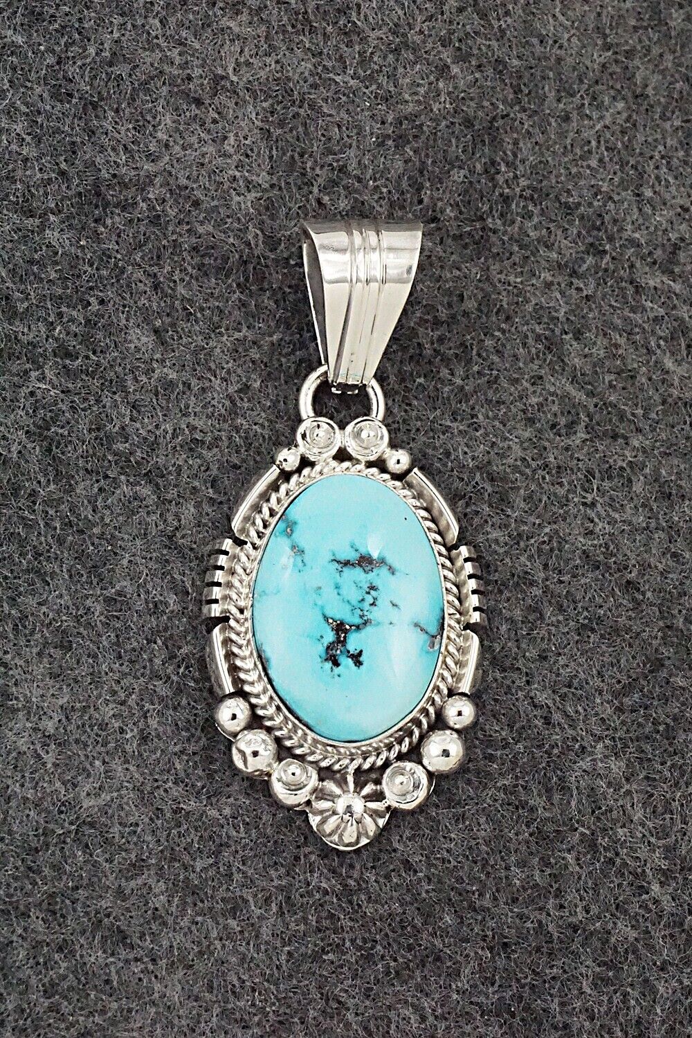 Turquoise & Sterling Silver Pendant - Daniel Benally