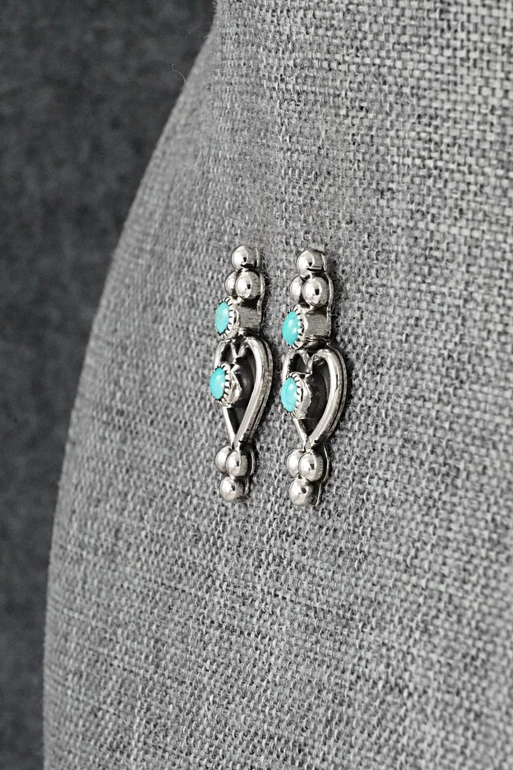Turquoise & Sterling Silver Earrings - Angie Platero