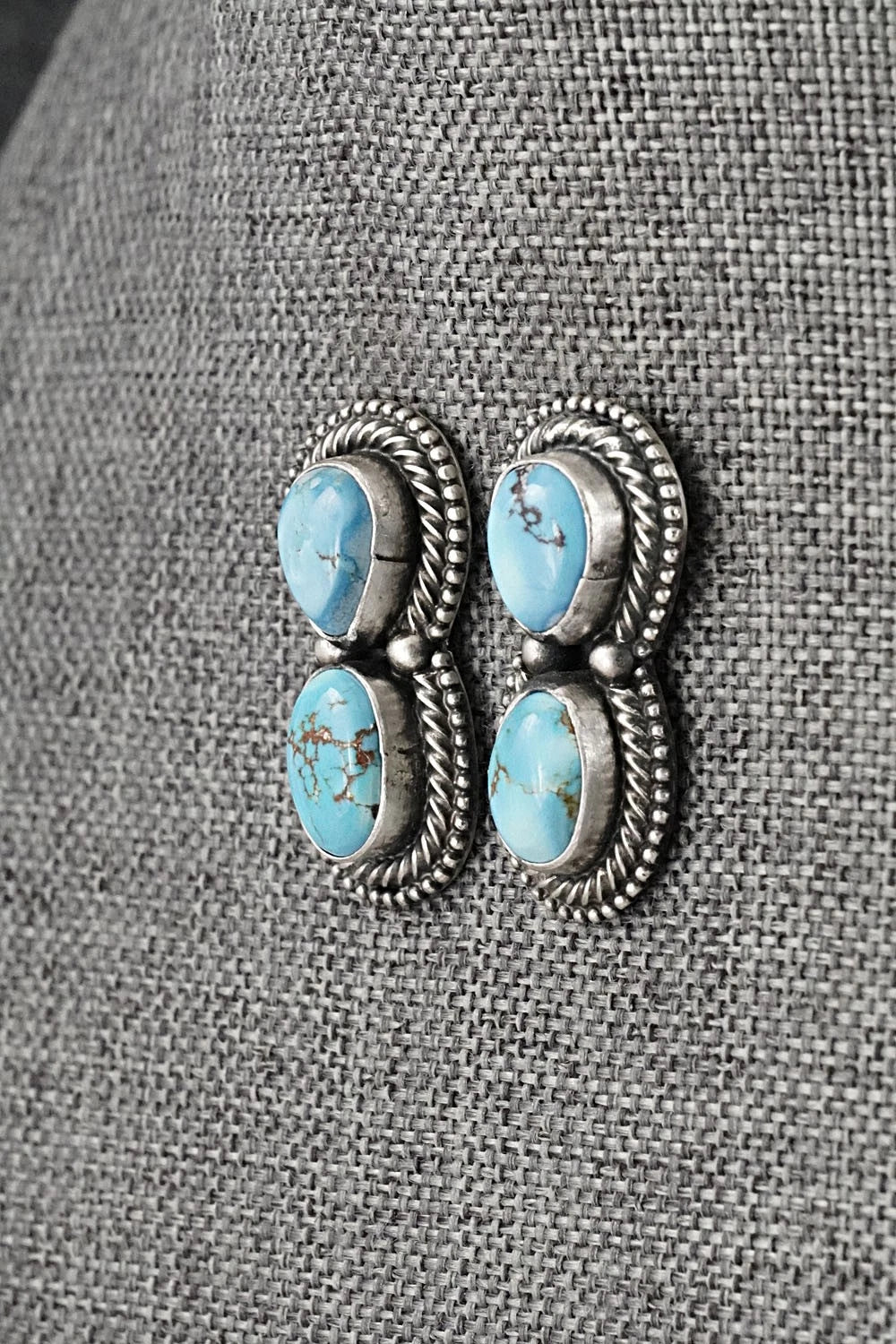 Turquoise & Sterling Silver Squash Blossom Set - Darrin Livingston