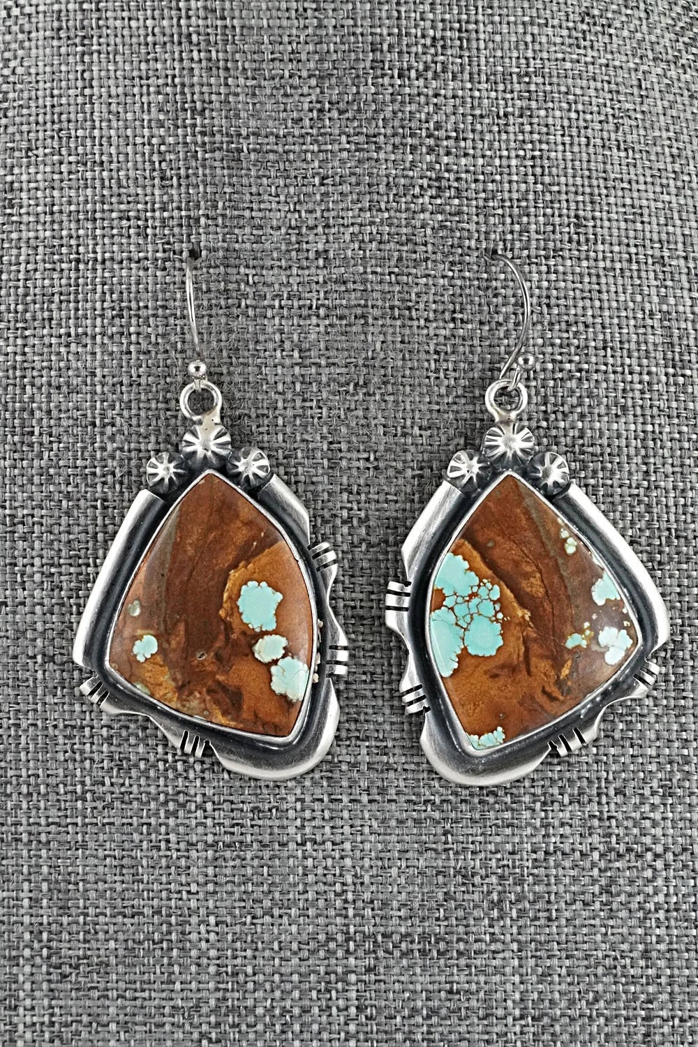 Turquoise & Sterling Silver Necklace and Earrings Set - Paul Livingston