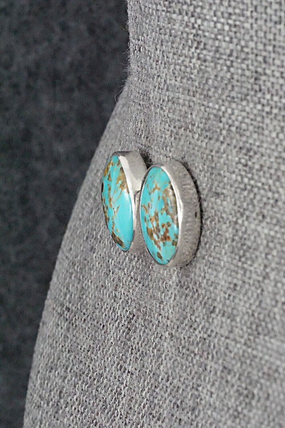 Turquoise & Sterling Silver Earrings - Marco Begaye