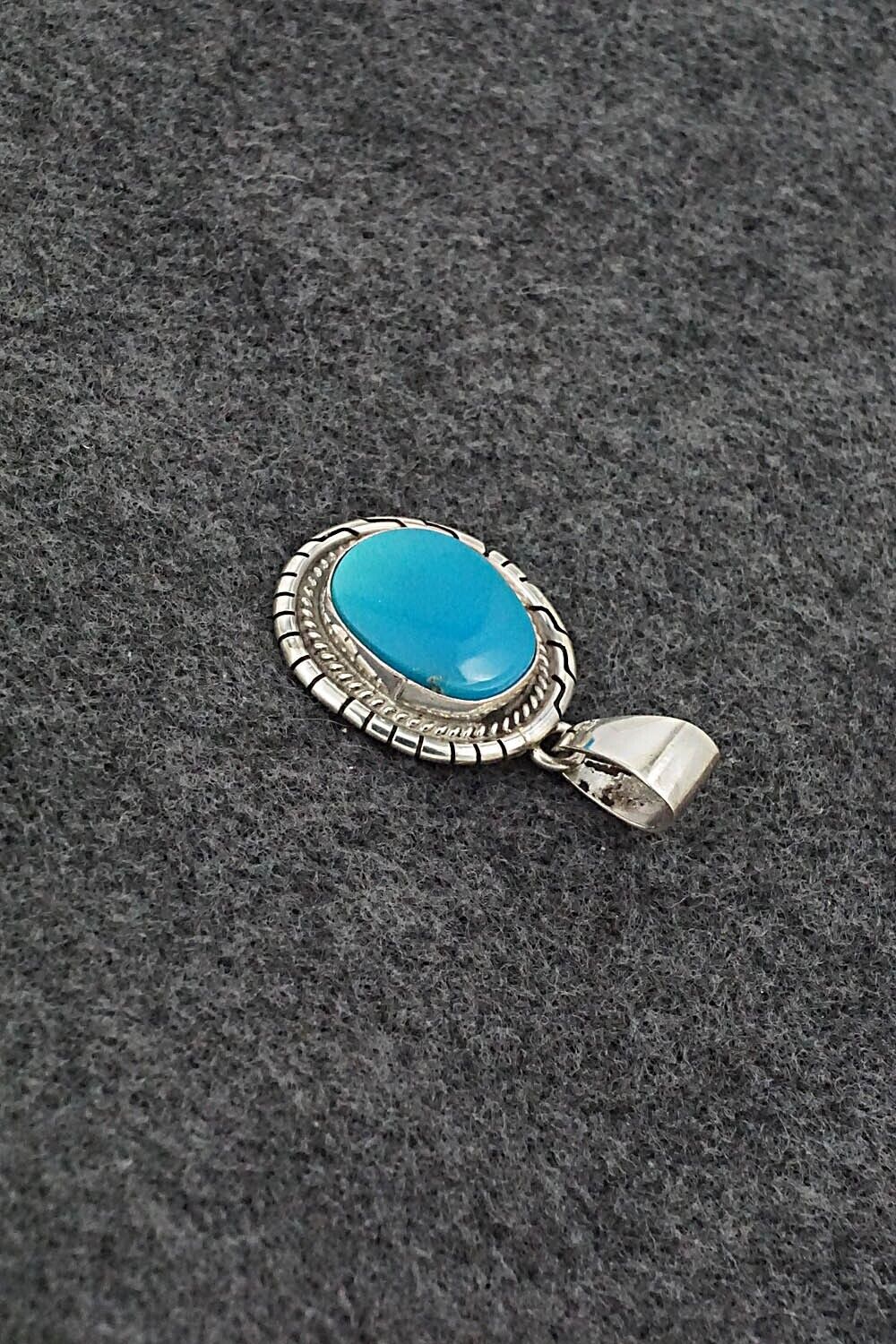 Turquoise & Sterling Silver Pendant - Peggy Skeets