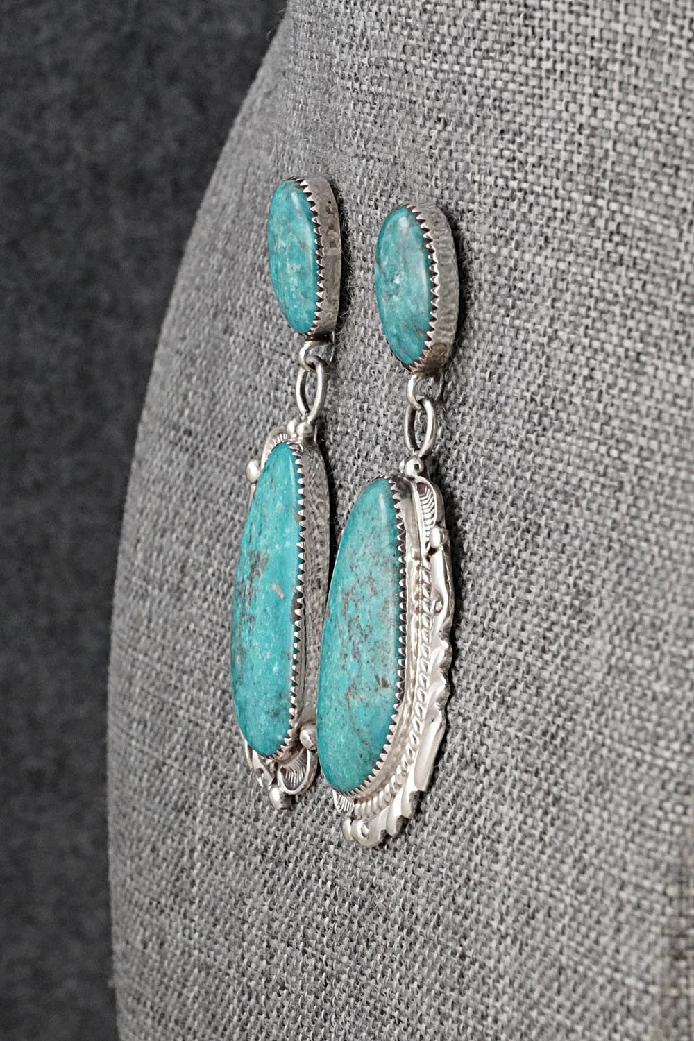Turquoise & Sterling Silver Earrings - Anthony Brown