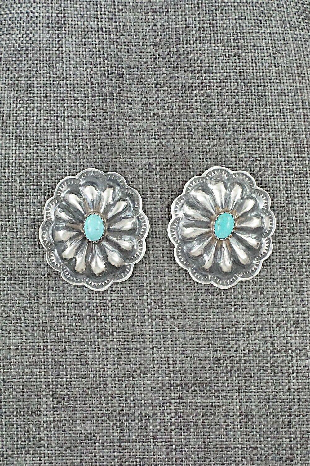 Turquoise & Sterling Silver Earrings - Rita Lee