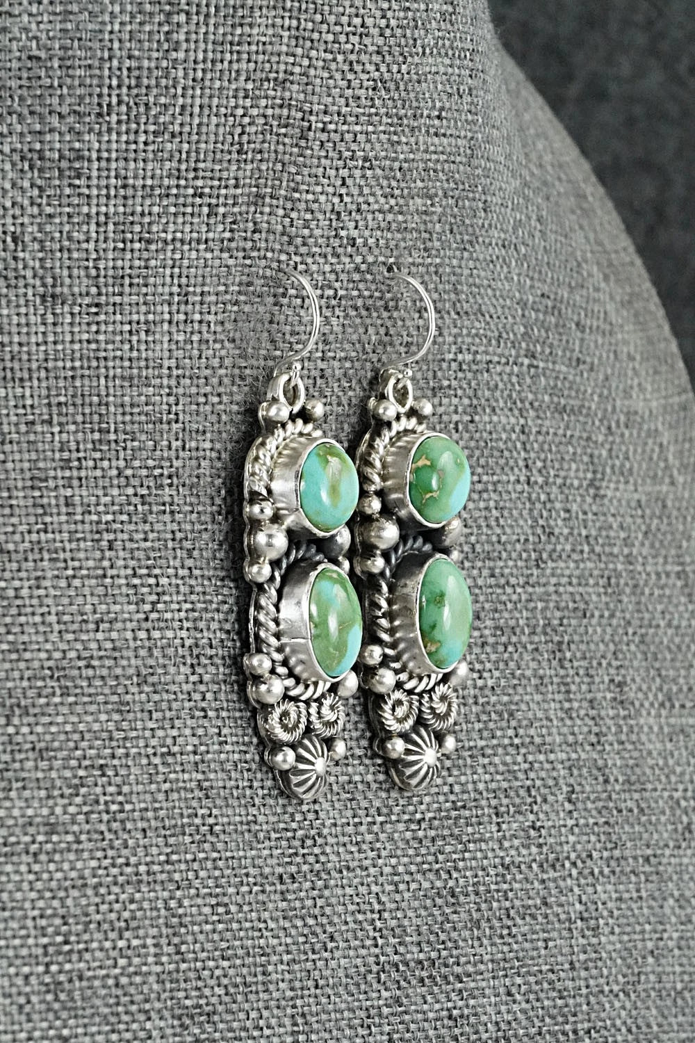Turquoise & Sterling Silver Necklace and Earrings Set - Rosita Calladitto