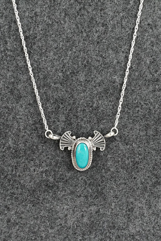 Turquoise & Sterling Silver Necklace - Verley Betone